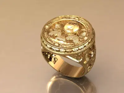 Timekeeper Ring jewelry 3D model - for Her 3D print model