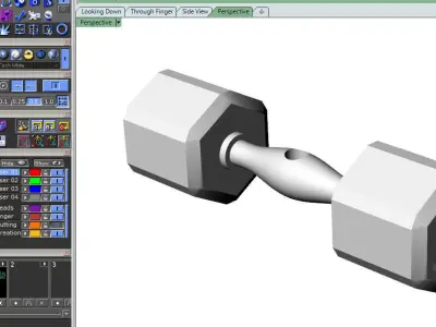 Dumbbell pendant 3D print model