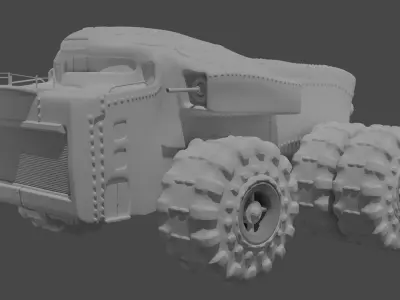 Sci-fi Military Vehicle - Apocalypse model 3D model