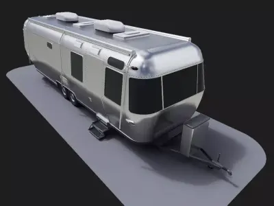 Airstream caravan camper mobile home RV 3d prop model 3D model