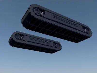 3D tracks for excavator Low-poly 3D model