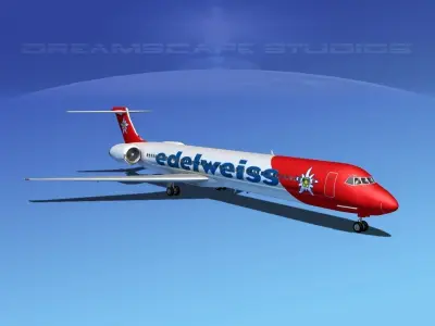 McDonnell Douglas MD80 Edelweiss 3D model