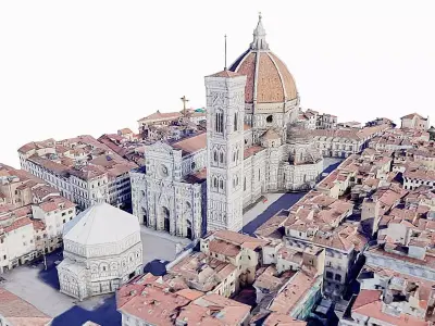Florence Cathedral  Low-poly 3D model