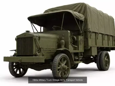 Vintage Military Vehicles Pack 27 Trucks Armored Set