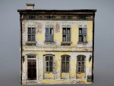 Forgotten House  Low-poly 3D model