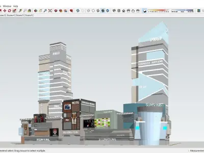 Sketchup Commercial Complex 158 3D model