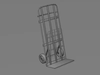 Crate Trolley Low-poly 3D model
