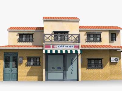 Japanese House x15 Low-poly 3D model purchase