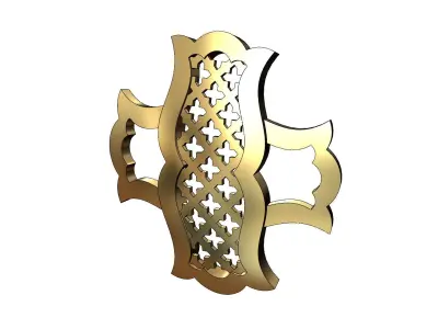 Double sided arabian pattern pendants with moucharabieh motifs 3D print model