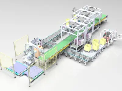3D Design of Automatic Paper Box Filling and Opening Machine 3D model