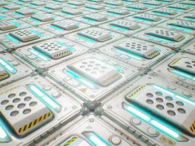 PBR Seamless Sci-Fi Texture 38 Low-poly 3D model