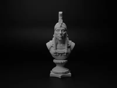 Inca Warrior Bust Chess 3D print model purchase