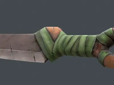 Stylized Lowpoly Fantasy Sword 4 Low-poly 3D model