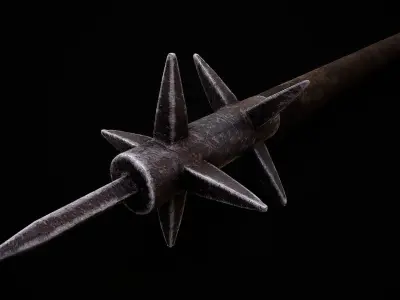 Morningstar Mace Low-poly 3D model