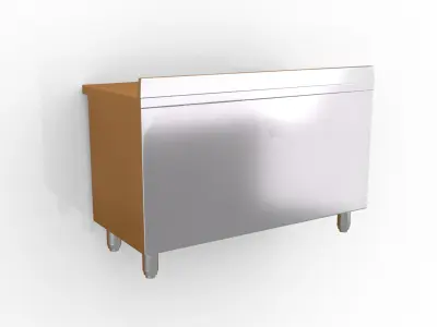 Stainless Steel Prep Table 3D model