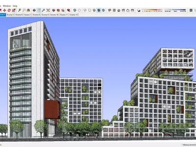 Sketchup Commercial Office Complex 213 3D model