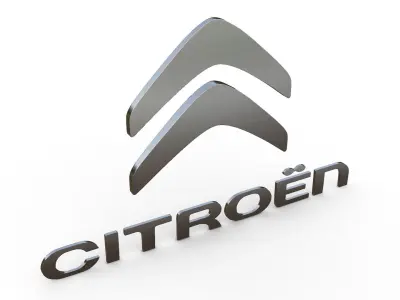 citroen logo 3D model by 3dlogoman