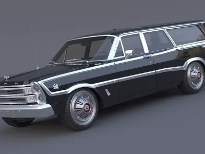 1966 Ford Country Squire 3D model