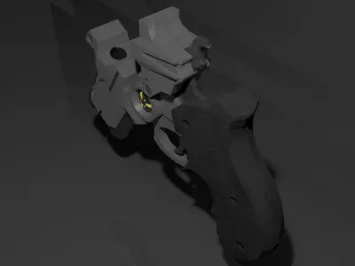 Low Poly Futuristic Pistol Free low-poly 3D model