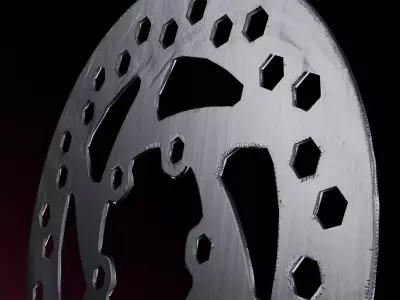 Brake disc for Bicycles Low-poly 3D model