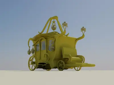 Fantasy carriage 3D model