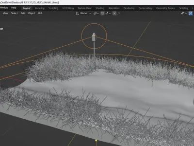 River Track Low-poly 3D model