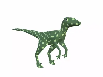 Dinosaur Cartoon Low-poly 3D model