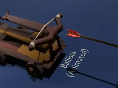 Siege Weapons Asset Pack Low-poly 3D model