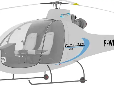 NEW AWESOME HELICOPTER RIGGED  Low-poly 3D model