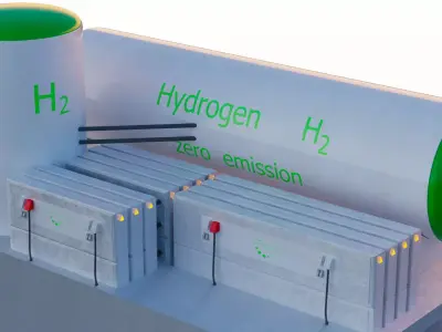 Green Hydrogen H2O Renewable Energy Sustainable Power 3D model