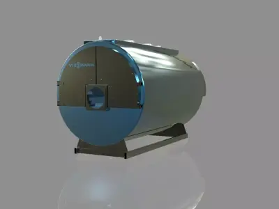 High-temperature water boiler Vitomax 200 3D model