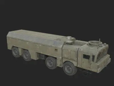 Russian K720 Iskander SS-X-26 Campaign tactical missile Low-poly 3D model