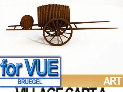 Bruegel Village Cart A 3D model