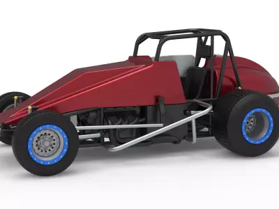 Vintage Dirt Silver Crown Car Scale 1 to 25 3D print model