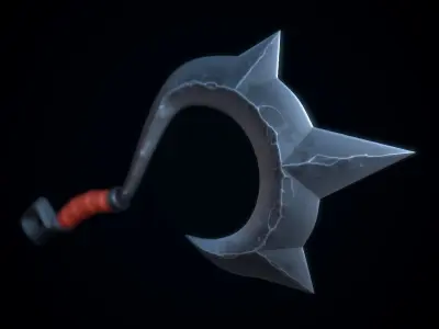 Stylized Butchers Hook Low-poly 3D model