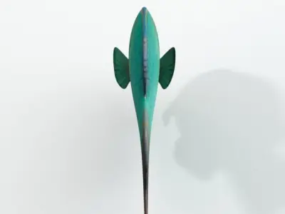 Rainbow Parrotfish Low-poly 3D model