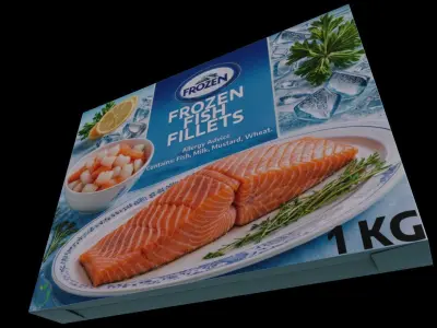 Frozen Fish Fillets - GAME READY PBR Low-poly 3D model