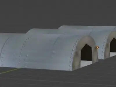 Aircraft Hanger V3 Low Poly Free low-poly 3D model