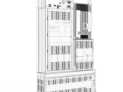 Electrical board Low-poly 3D model
