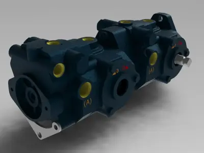 Variable Displacement Piston Pump EATON 70360 Free 3D model