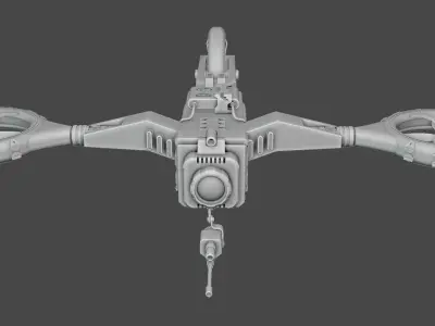 Drone UAV cambat model Low-poly 3D model