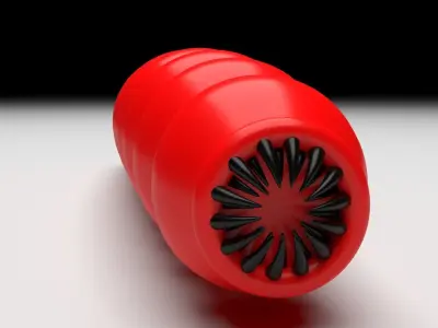 Red Monster Worm 3D model