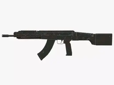 Assault rifle 3D model 3