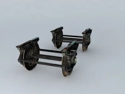 SPARE SPOKED BOGIES For Wagons Free 3D model
