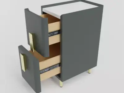 Multi-Functional Bedside Cabinet Free 3D model