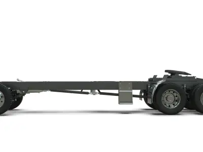kenworth w900 1984 Chasis LowPoly Low-poly 3D model