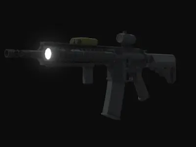 M4A1 Tactical Low Poly Low-poly 3D model purchase