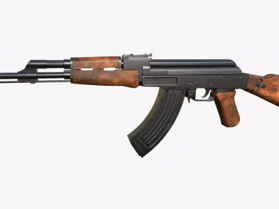 Assault Rifle AK47 Low-poly 3D model