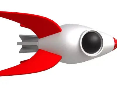 Stylized Rocket  Free low-poly 3D model
