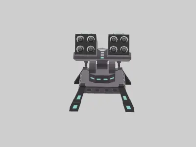 Tower Defense Rocket Launcher 3D model